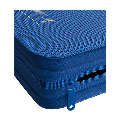 Collector's Series 4 Pocket TOP LOADER Zip Binder - CLEAR - Blue
