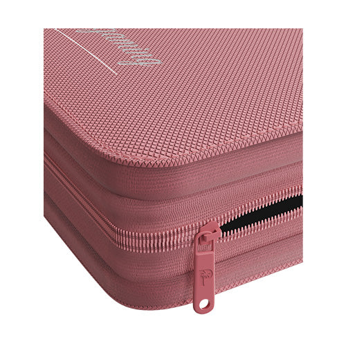 Collector's Series 4 Pocket TOP LOADER Zip Binder - CLEAR - Pink