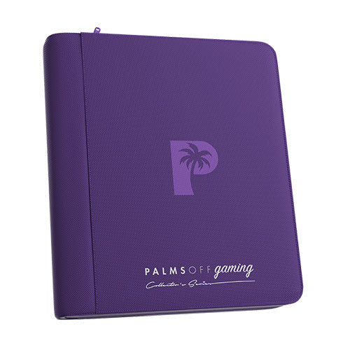 Collector's Series 4 Pocket TOP LOADER Zip Binder - CLEAR - Purple