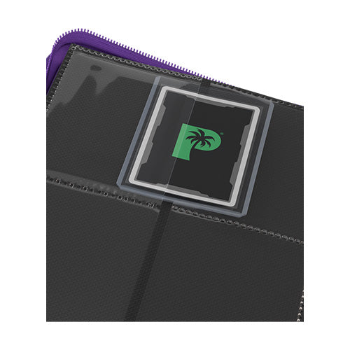 Collector's Series 4 Pocket TOP LOADER Zip Binder - CLEAR - Purple
