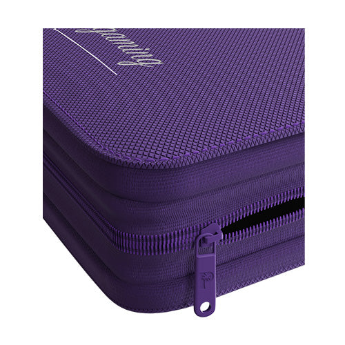 Collector's Series 4 Pocket TOP LOADER Zip Binder - CLEAR - Purple