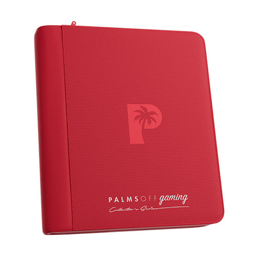 Collector's Series 4 Pocket TOP LOADER Zip Binder - CLEAR - Red