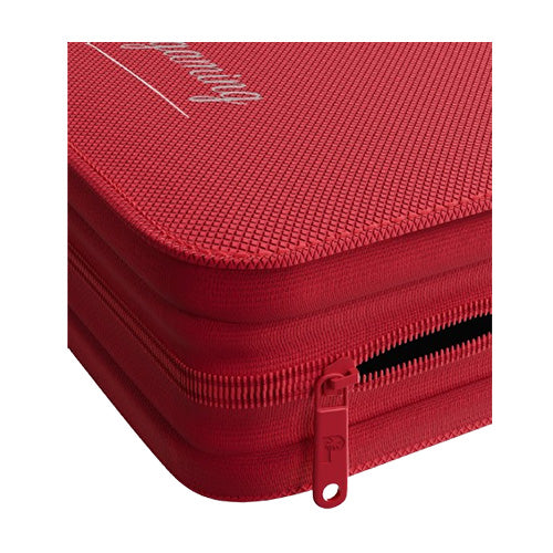 Collector's Series 4 Pocket TOP LOADER Zip Binder - CLEAR - Red