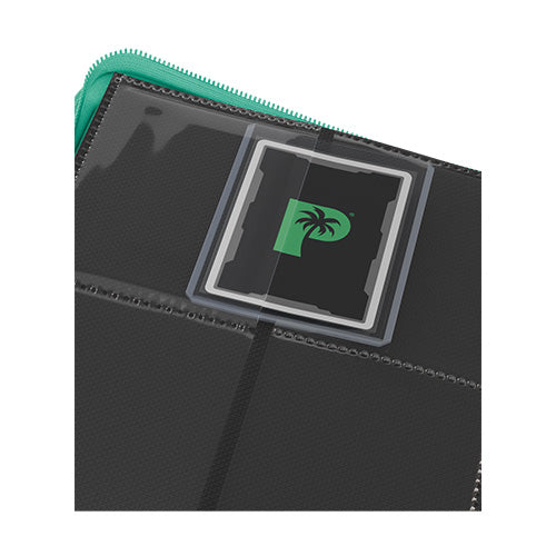 Collector's Series 4 Pocket TOP LOADER Zip Binder - CLEAR - Turquoise