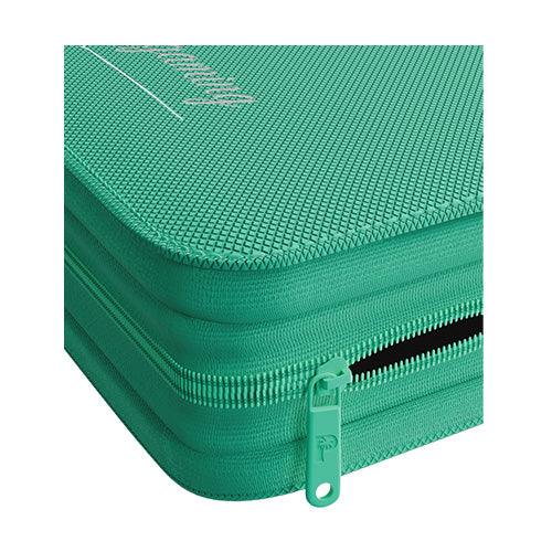 Collector's Series 4 Pocket TOP LOADER Zip Binder - CLEAR - Turquoise