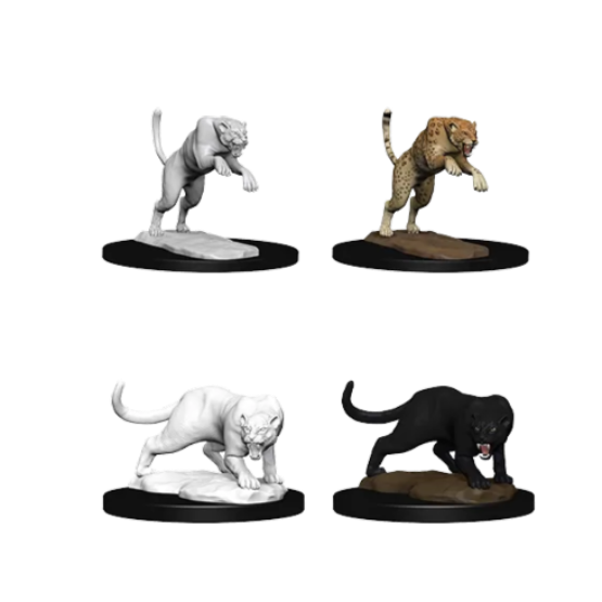 D&D Nolzurs Marvelous Unpainted Miniatures Panther & Leopard