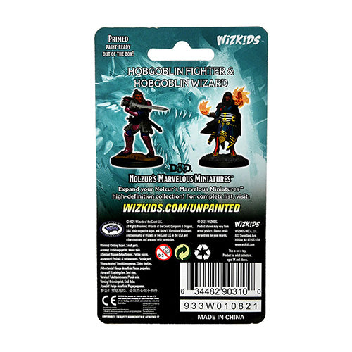 D&D Nolzurs Marvelous Unpainted Miniatures Hobgoblin Fighter Male & Hobgoblin Wizard Female