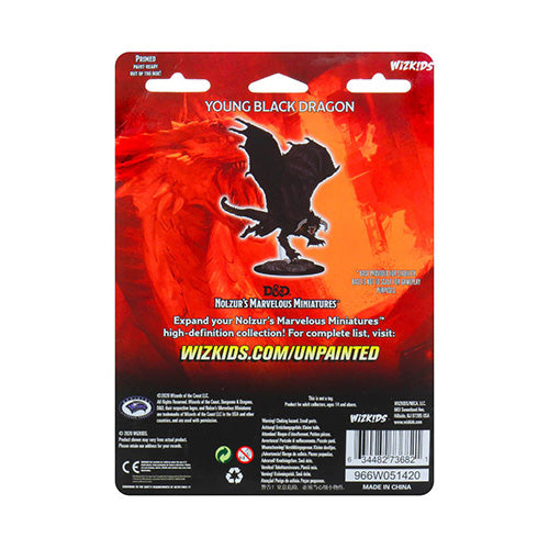 D&D Nolzurs Marvelous Unpainted Miniatures Young Black Dragon