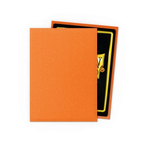 Dragon Shield Standard 100ct Matte Amber Orange Sleeves 63x88mm
