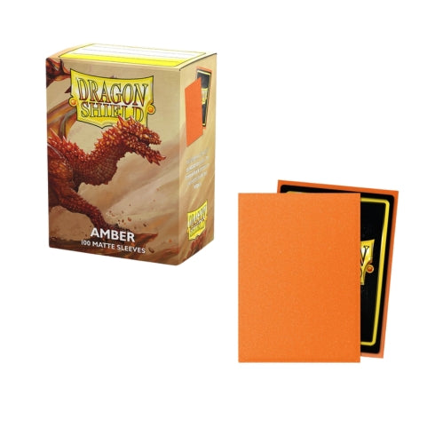 Dragon Shield Standard 100ct Matte Amber Orange Sleeves 63x88mm