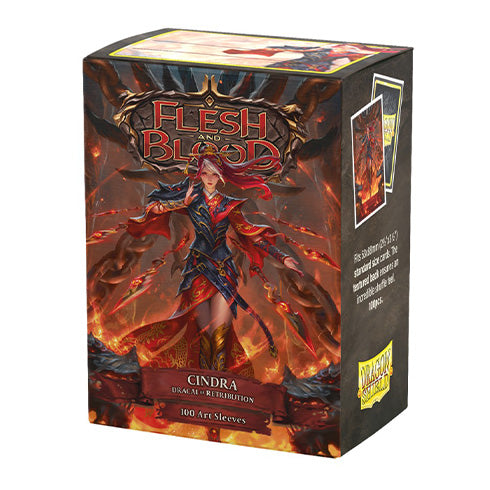 Dragon Shield 100ct Matte Art Flesh and Blood Cindra Dracai of Retribution Sleeves