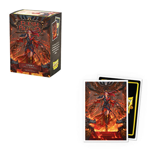 Dragon Shield 100ct Matte Art Flesh and Blood Cindra Dracai of Retribution Sleeves
