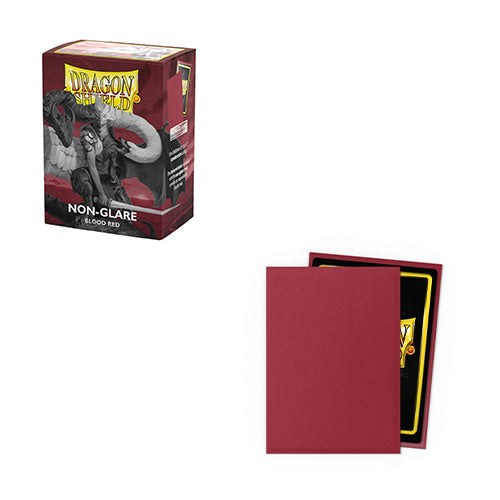 Dragon Shield Standard 100ct Non Glare Matte Blood Red Sleeves 63x88mm