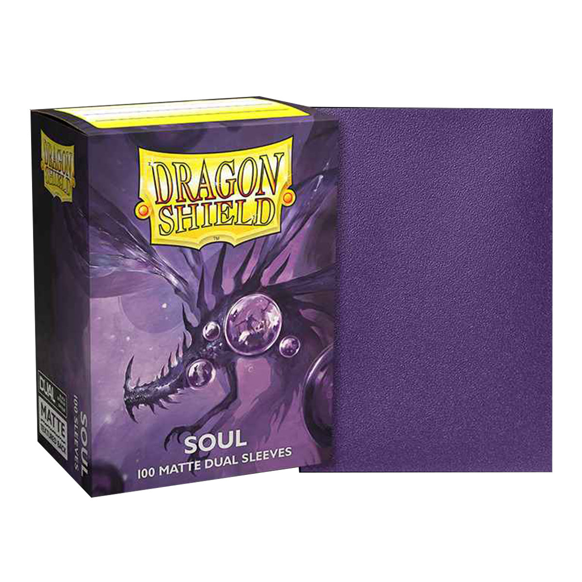 Dragon Shield 100ct Standard Size Dual Matte Metallic Purple (Soul) Sleeves