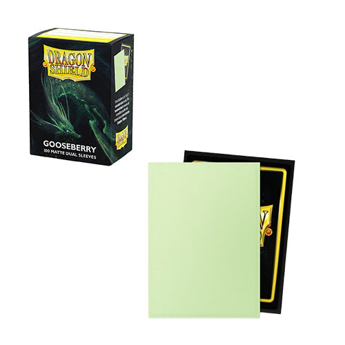 Dragon Shield Standard 100ct Dual Matte Gooseberry Pastel Green Sleeves 63x88mm