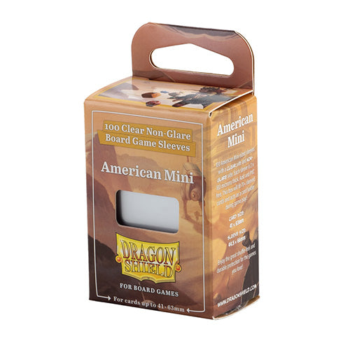 Dragon Shield Board Game Sleeves - Clear Non-Glare - American Mini 41x63mm 100ct