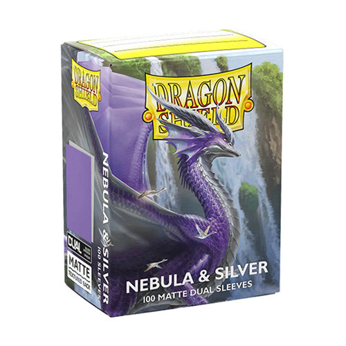 Dragon Shield Standard 100ct Dual Matte Nebula Purple/Silver Sleeves 63x88mm