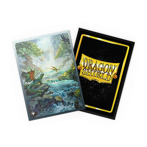 Dragon Shield Standard 100ct Matte Dual Art Magic MTG Landfall Series Misty Rainforest Sleeves