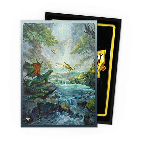Dragon Shield Standard 100ct Matte Dual Art Magic MTG Landfall Series Misty Rainforest Sleeves