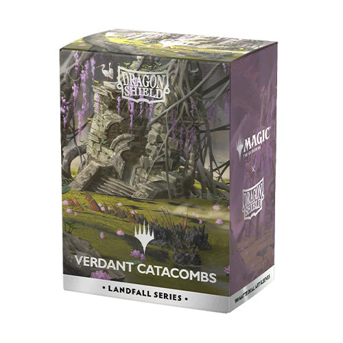 Dragon Shield Standard 100ct Matte Dual Art Magic MTG Landfall Series Verdant Catacombs Sleeves