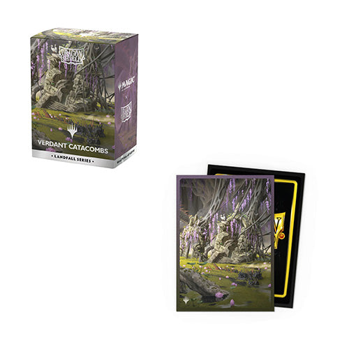 Dragon Shield Standard 100ct Matte Dual Art Magic MTG Landfall Series Verdant Catacombs Sleeves