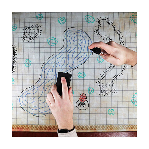 ENHANCE Tabletop Deluxe Rubber RPG Grid Mat Campaign Kit