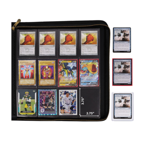 Enhance Tabletop 12 Pocket Trading Card Album Binder - Black