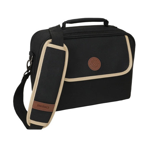 Enhance Designer Edition Compact Small Trading Card Bag w/ Customizable Interior & Strap Black