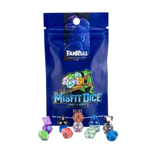 FanRoll Mystery Misfit Mini Polyhedral Dice (2 Sets per Pack)