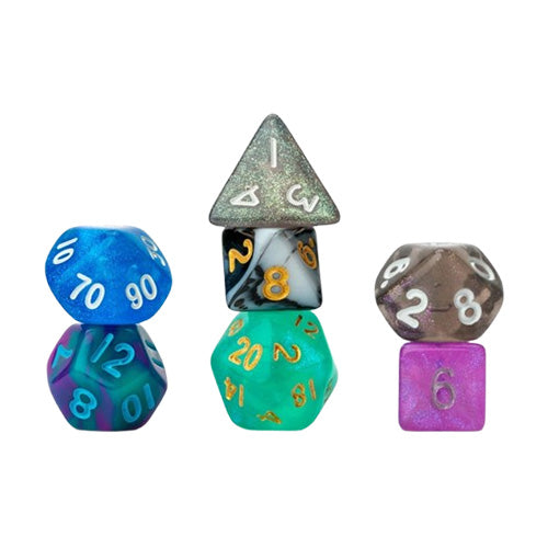 FanRoll Mystery Misfit Mini Polyhedral Dice (2 Sets per Pack)