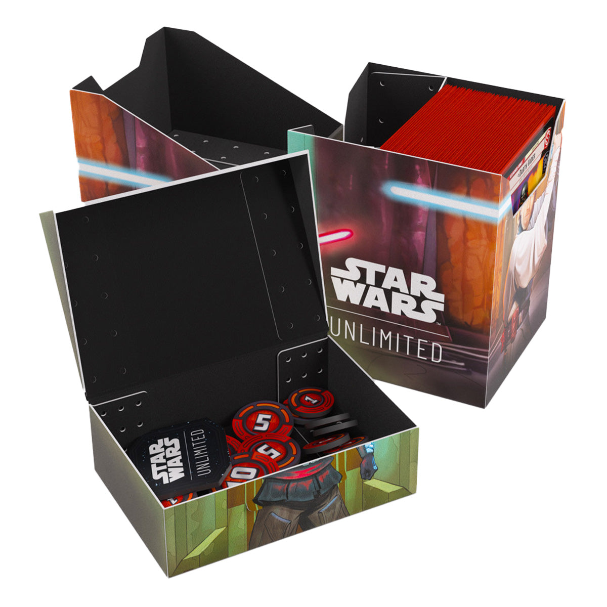 Gamegenic Star Wars Unlimited Soft Crate Deck Box - Obi-Wan Kenobi/Darth Maul