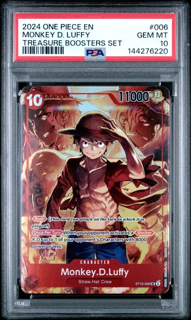 MONKEY D. LUFFY #006 2024 TREASURE BOOSTERS SET PSA 10