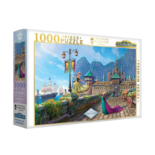 Harlington Thomas Kinkade Disney Frozen Celebration in Arendelle 1000 Piece Puzzle