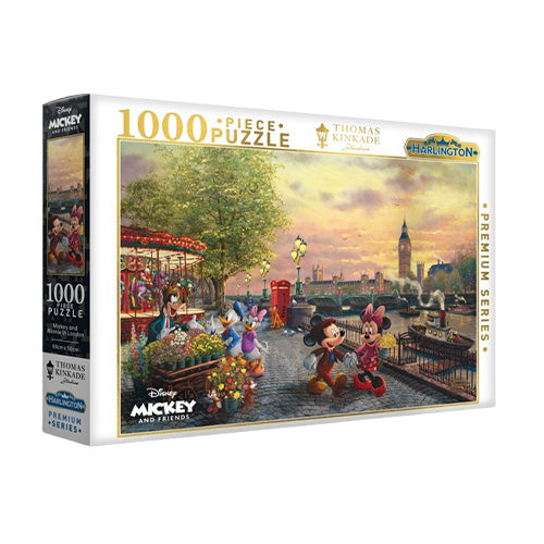 Harlington Thomas Kinkade Disney Mickey and Minnie in London 1000 Piece Puzzle
