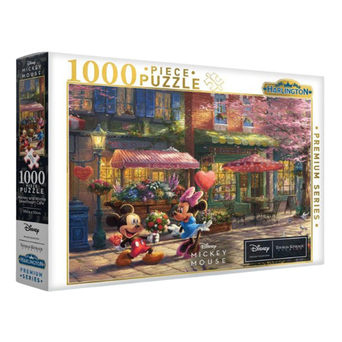 Harlington Thomas Kinkade Disney Mickey and Minnie Sweetheart Cafe 1000 Piece Puzzle