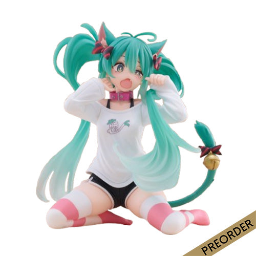 Hatsune Miku Desktop Cute Figure (Cat Ear T Shirt Version) (re-run)