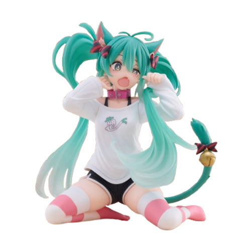 Hatsune Miku Desktop Cute Figure (Cat Ear T Shirt Version) (re-run)