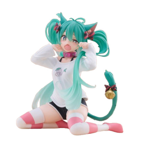 Hatsune Miku Desktop Cute Figure (Cat Ear T Shirt Version) (re-run)