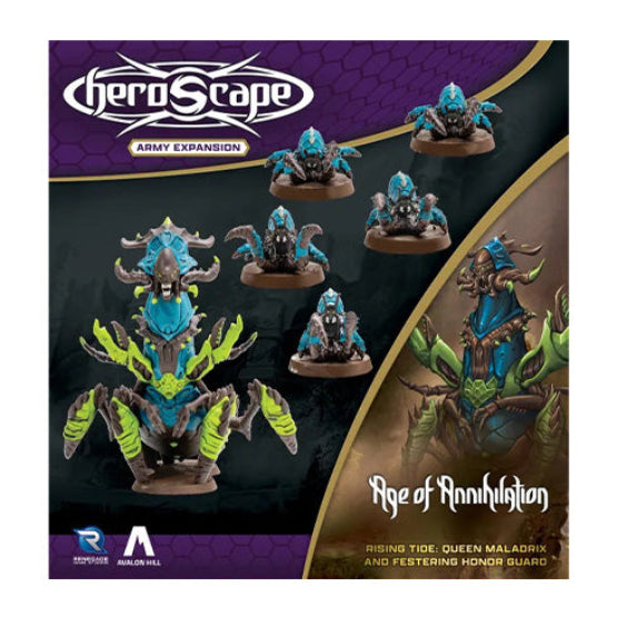 Heroscape Rising Tide Queen Maladrix and Festering Honor Guard Army Expansion