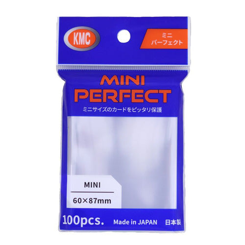 KMC 100ct PERFECT SIZE MINI 60x87mm CLEAR CARD SLEEVES