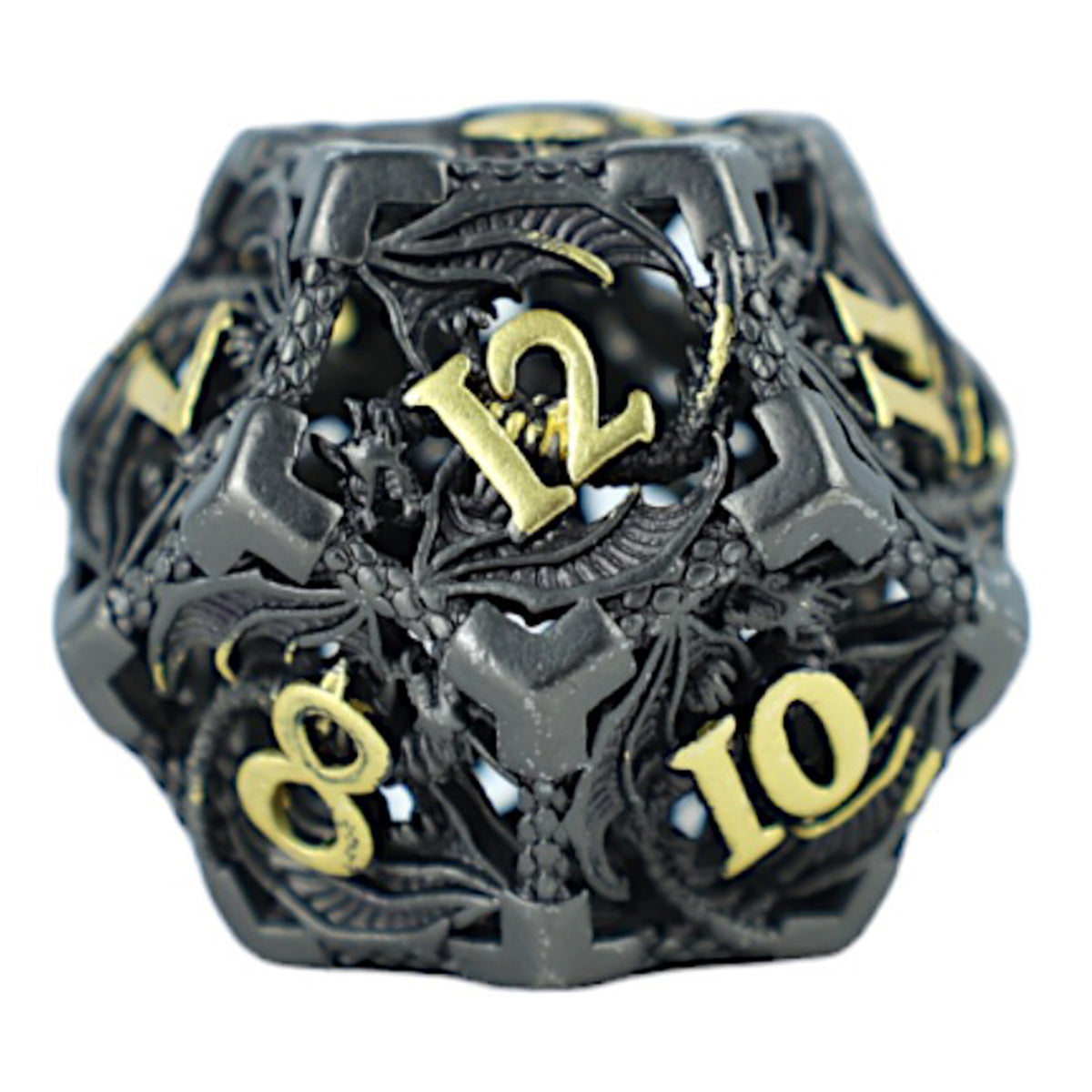 LPG Dice RPG Set Hollow Dragon - Black and Gold