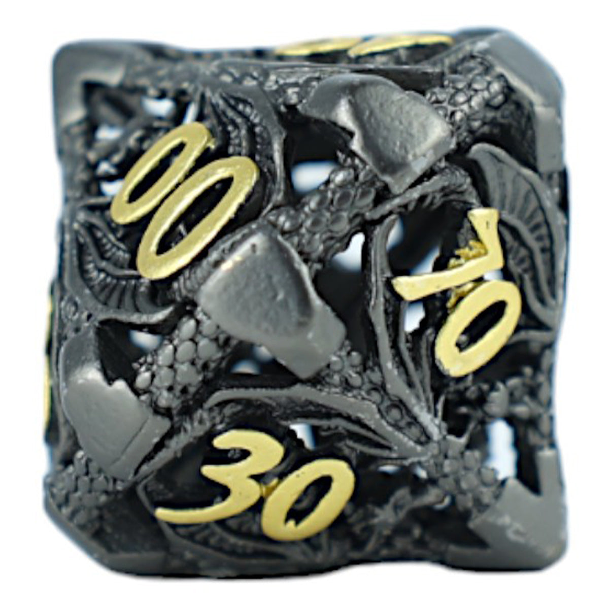 LPG Dice RPG Set Hollow Dragon - Black and Gold