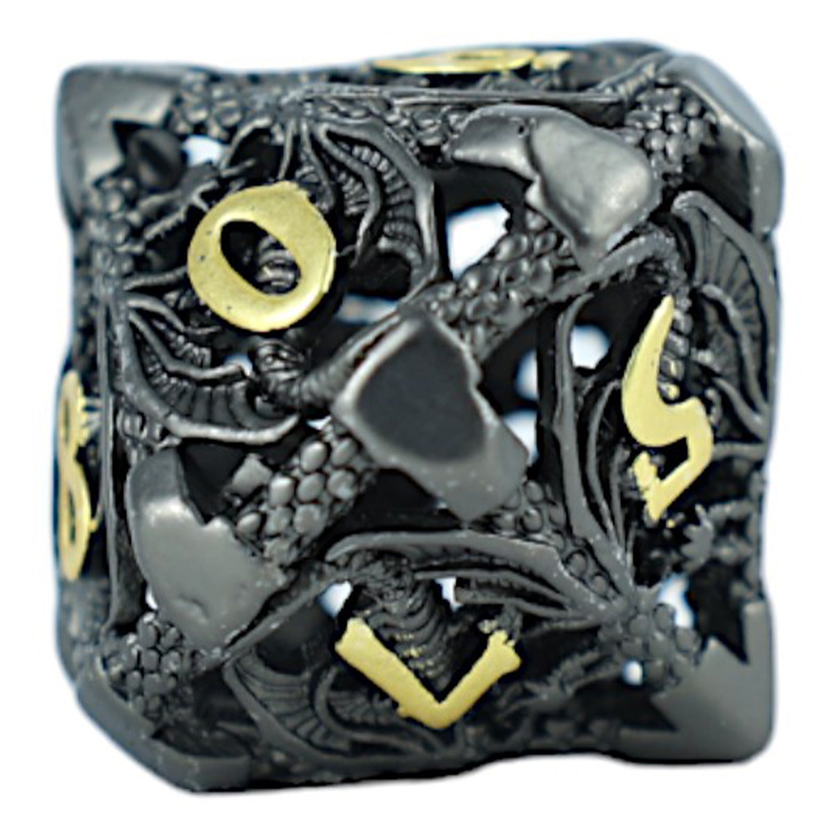 LPG Dice RPG Set Hollow Dragon - Black and Gold