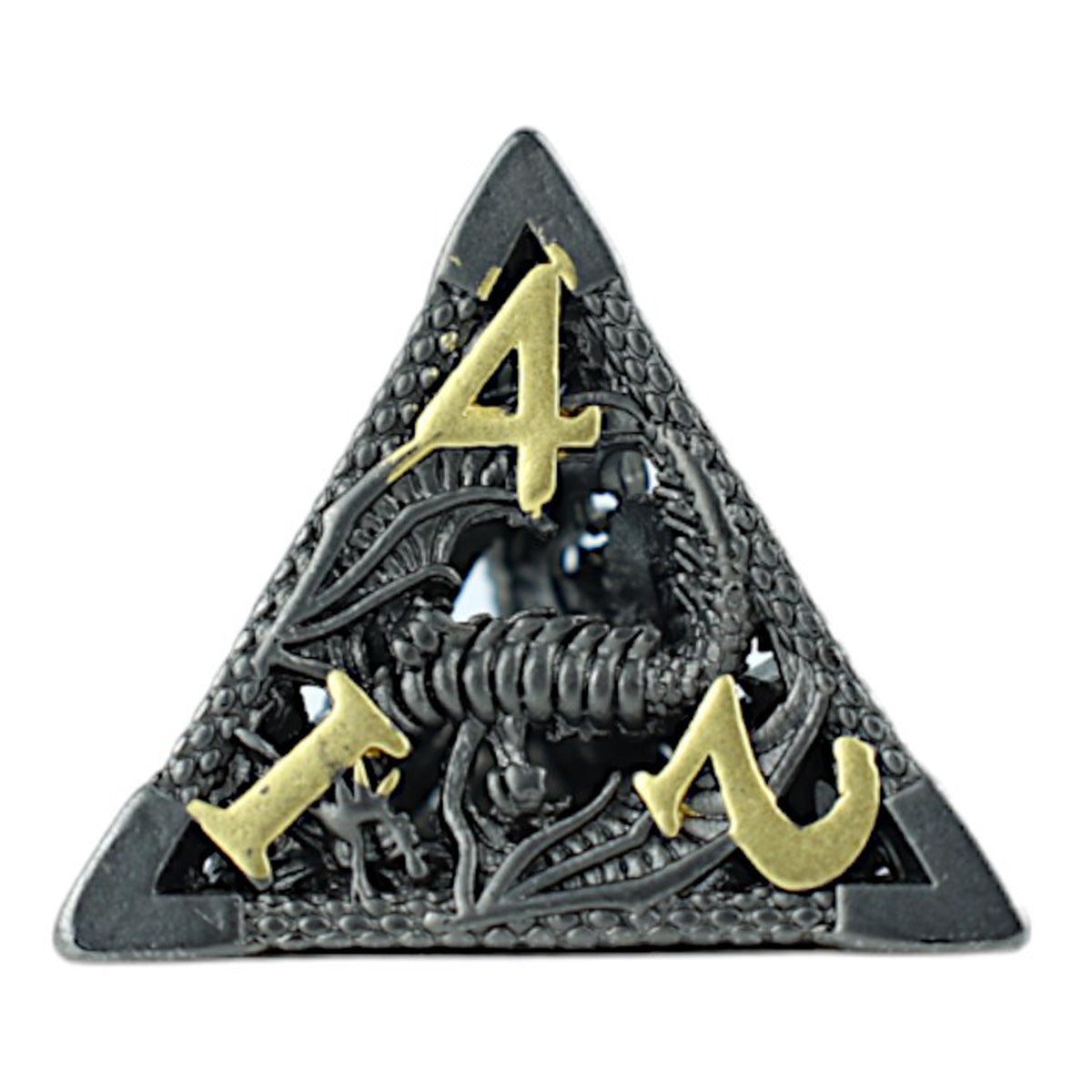 LPG Dice RPG Set Hollow Dragon - Black and Gold