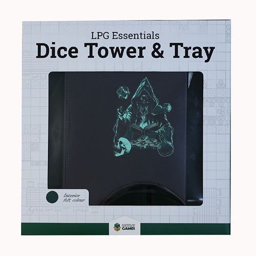 LPG Essentials Dice Tower and Mat Slate / Lich Green