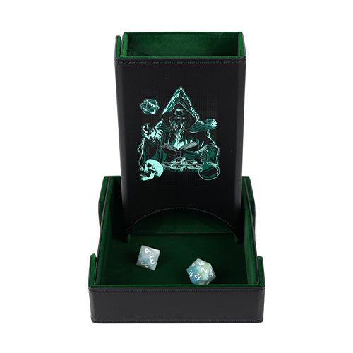 LPG Essentials Dice Tower and Mat Slate / Lich Green