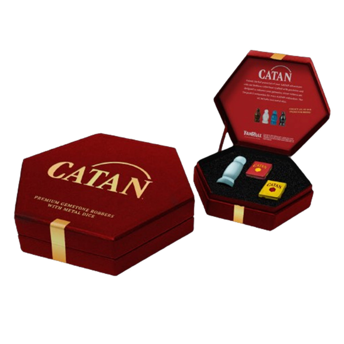 MDG CATAN Premium Robber and Metal Dice Set Opalite