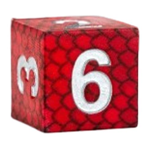 MDG Silicone 16mm Poly Dice Set - Dragon Storm Silicone Red Dragon Scales