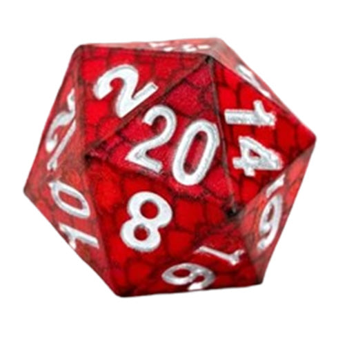 MDG Silicone 16mm Poly Dice Set - Dragon Storm Silicone Red Dragon Scales