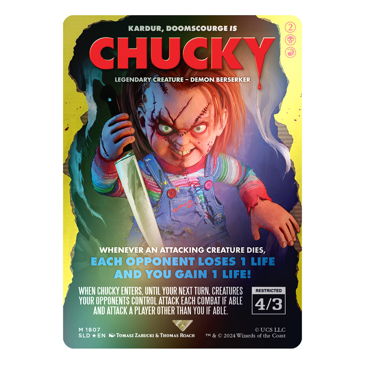 Magic Secret Lair Camp Totally Safe Drop Chucky Foil Edition